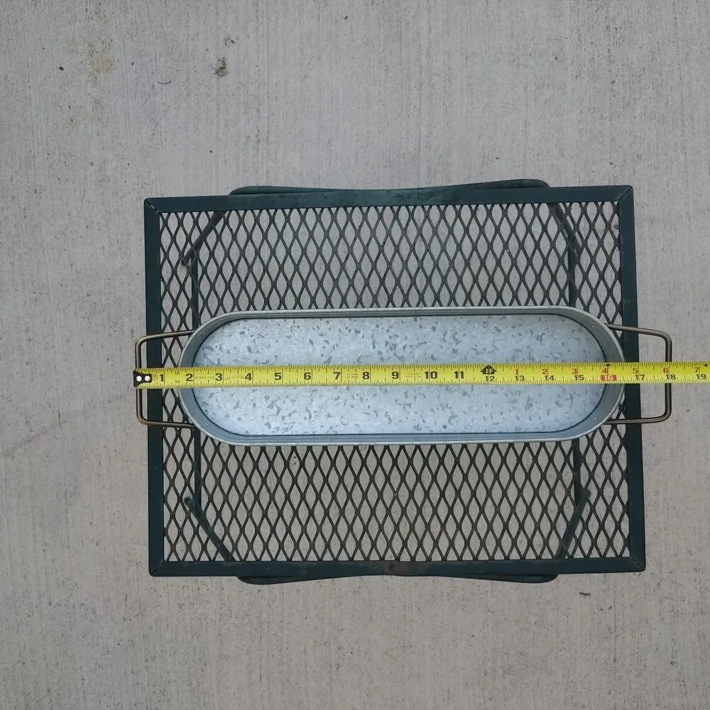 Better Homes And Gardens Galvanized Oval Farmhouse Metal Planter Tub Tray